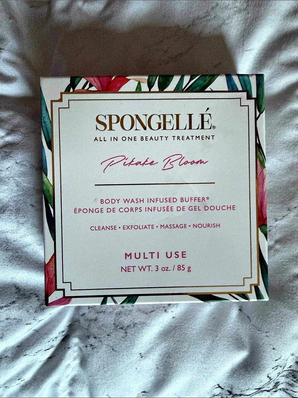 Spongellé Petite Bloom Body Wash Infused Buffer Pink & Green NWT